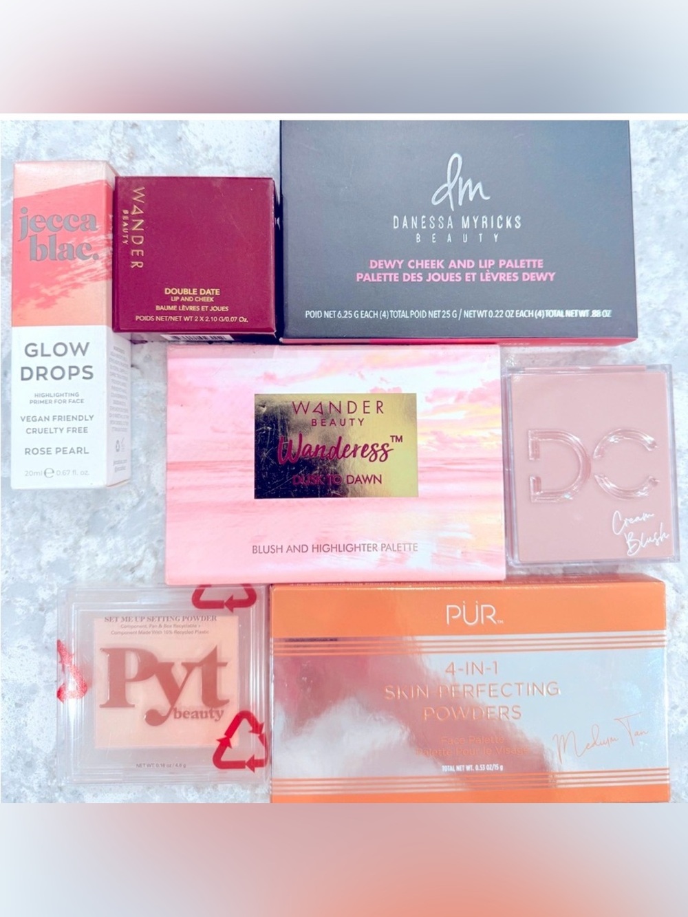 PUR Face Palette, Wander face palette Bundle  DM Beauty Cheek & Lip Palette BUND